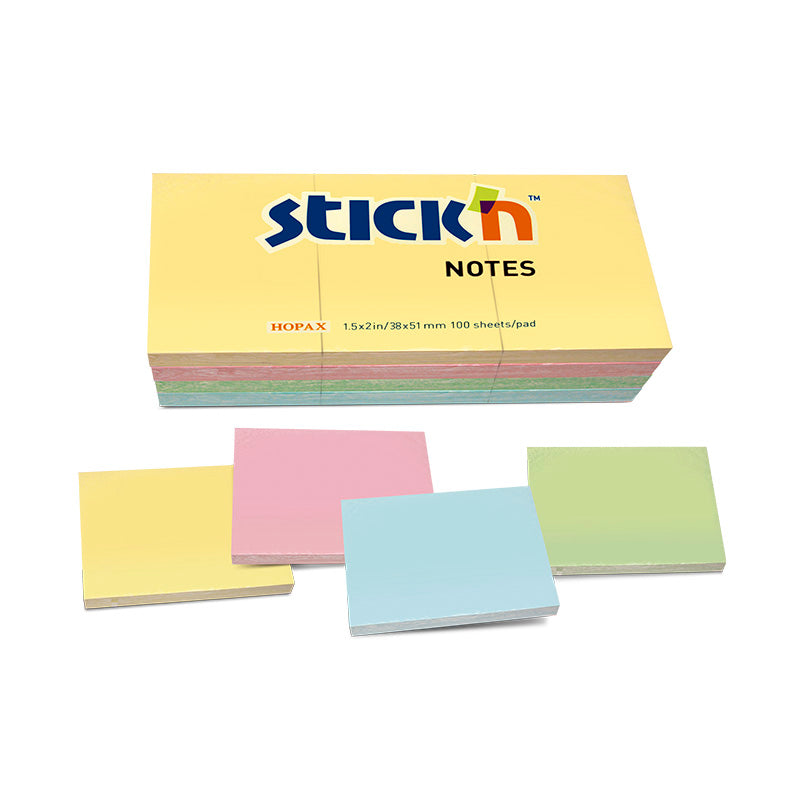 Notas adhesiva 1.5x2 1200 hojas 4 colores pastel stick in
