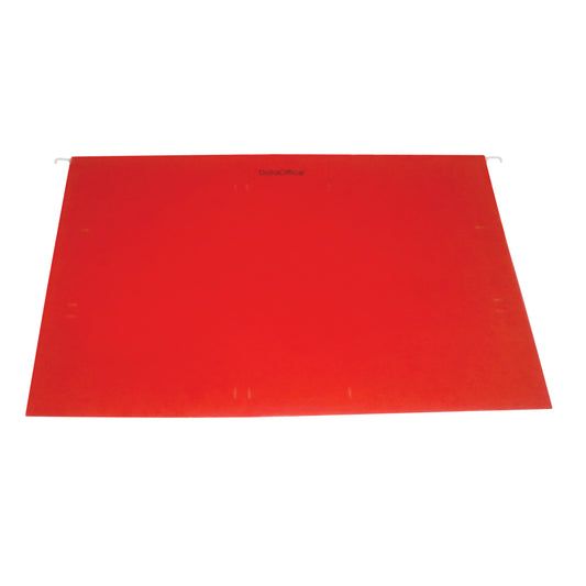 Folder colgante varilla metal oficio color rojo Data Office