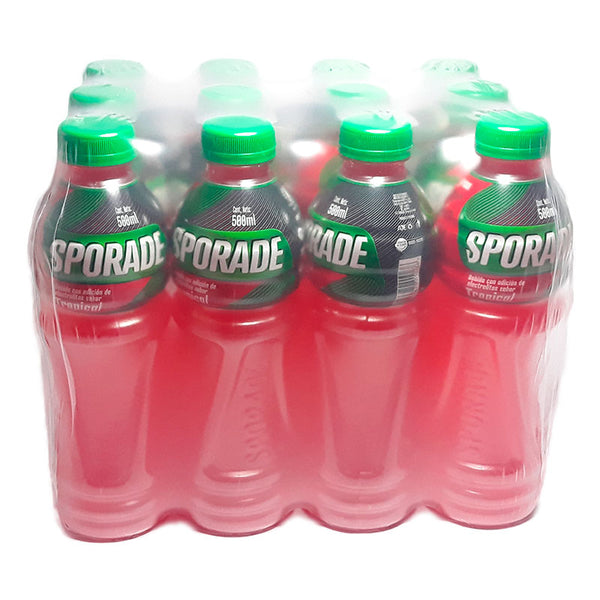 Bebida rehidratante tropical 500 ml pqtx12 un sporade plast