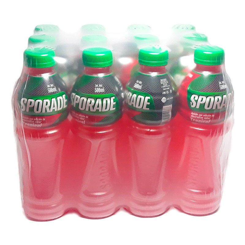Bebida rehidratante tropical 500 ml pqtx12 un sporade plast