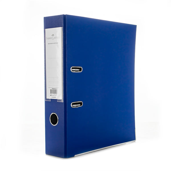 Archivador palanca plástico lomo ancho A4 azul Faber Castell
