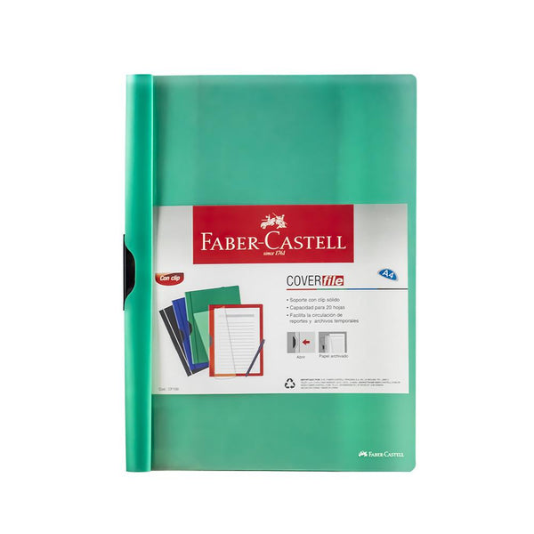 Folder A4 clip holder con clip verde Faber Castell