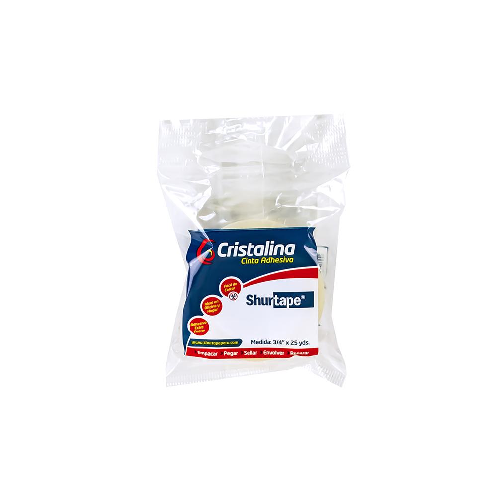 Cinta adhesiva cristalina 3/4 x 25 yardas Shurtape