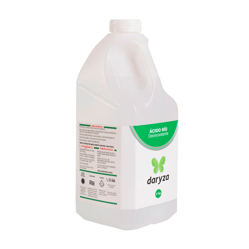 Ácido biodegradable 27% (muriático) bot 2 kg daryza