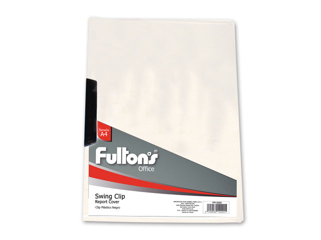 Folder A4 swing clip plástico transparente Fultons