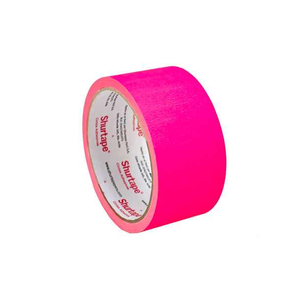 Cinta masking tape rosado neón 2 x 15 yd Shurtape