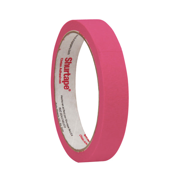 Cinta masking tape rosado 3/4 x 15 yd Shurtape