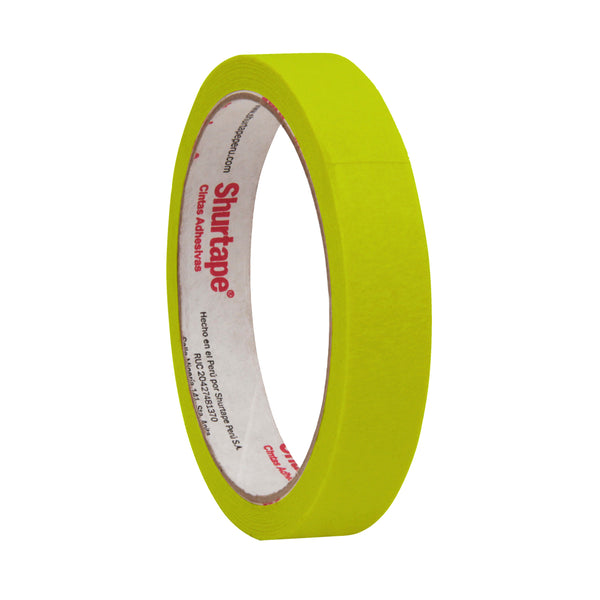 Cinta masking tape amarillo neón 3/4 x 15 yd Shurtape