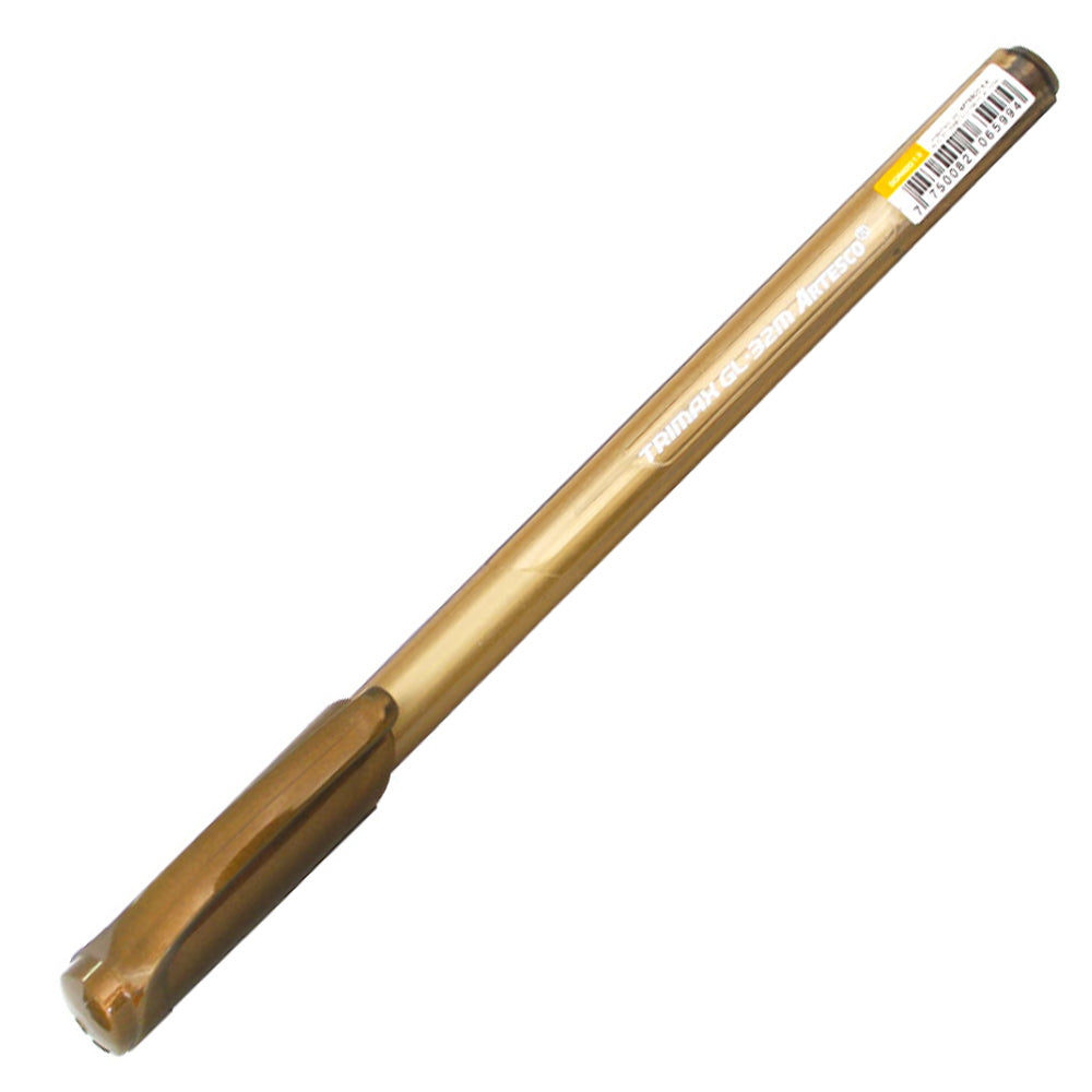 Lapicero tinta semi gel dorado gl 32 m trimax 1.0mm Artesco