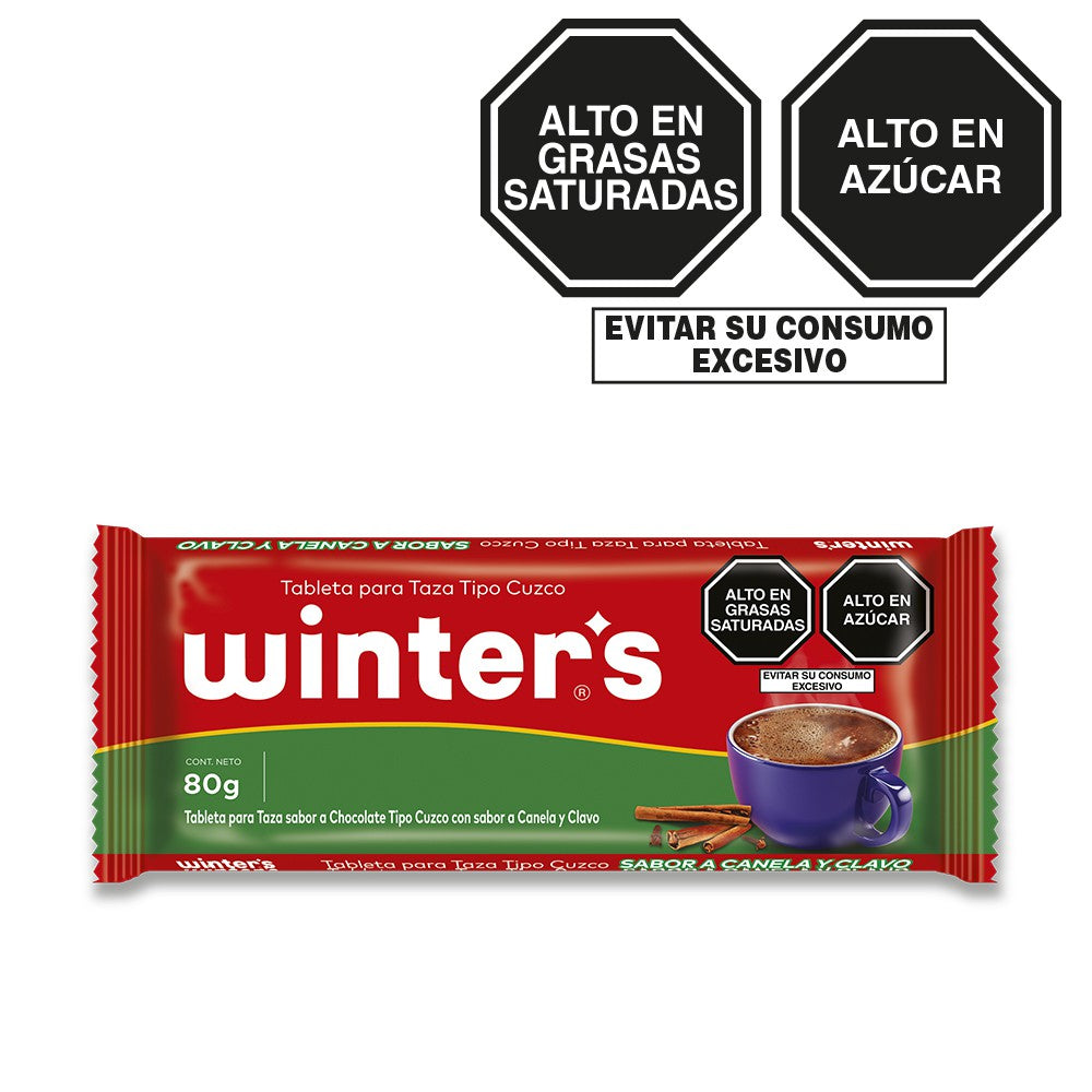 Chocolate para taza canela y clavo 80 gr winters