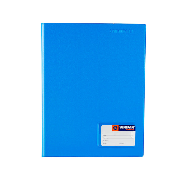 Folder de tapa A4 con gusano color turquesa Vinifan