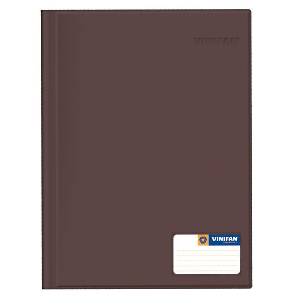 Folder doble tapa A4 con gusano color marrón Vinifan