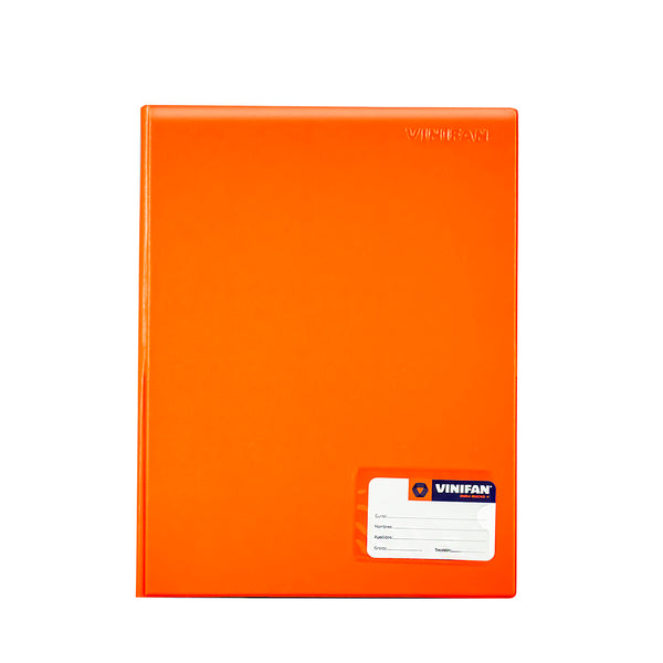 Folder doble tapa A4 con gusano color naranja Vinifan