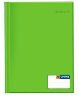 Folder doble tapa oficio con gusano color verde limón Vinifan