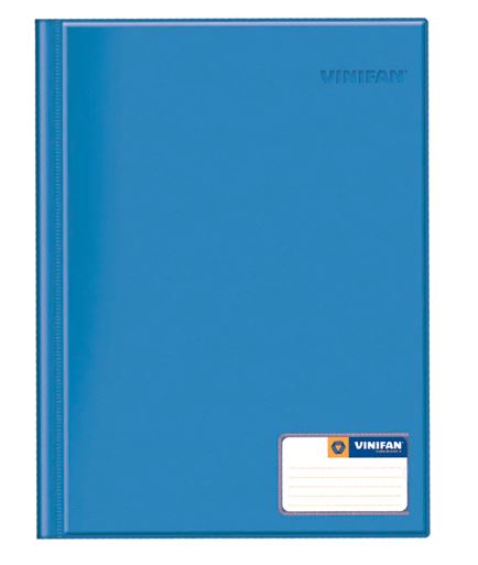 Folder doble tapa oficio con gusano color azulino Vinifan