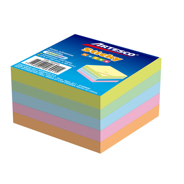 Notas adhesiva 2x2 mini cubo pastel 250 hojas artesco