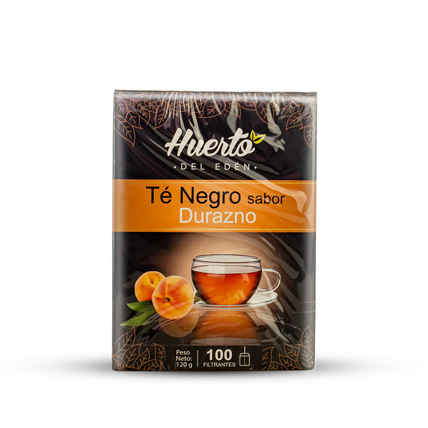 Té negro durazno caja x 100 und huerto del eden