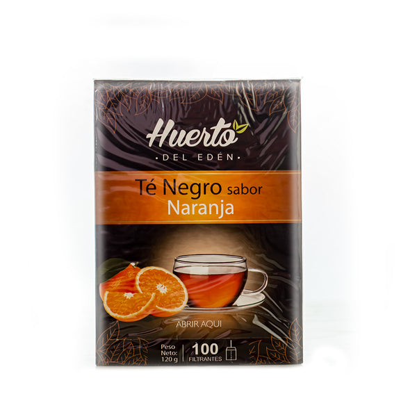 Té negro naranja caja x 100 und huerto del eden