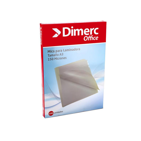 Mica para laminadora A3 150 micras x 100 und Dimerc