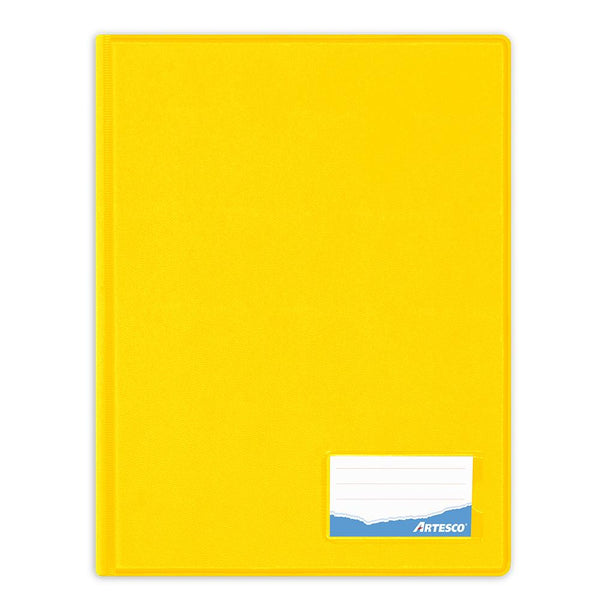 Folder doble tapa A4 con gusano color amarillo Artesco