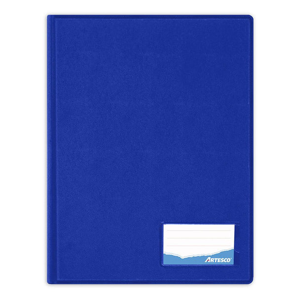 Folder doble tapa A4 con gusano color azul Francia Artesco