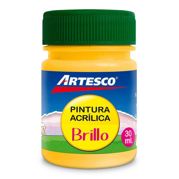 Pintura acrílica brillante 30 ml amarillo (301) Artesco