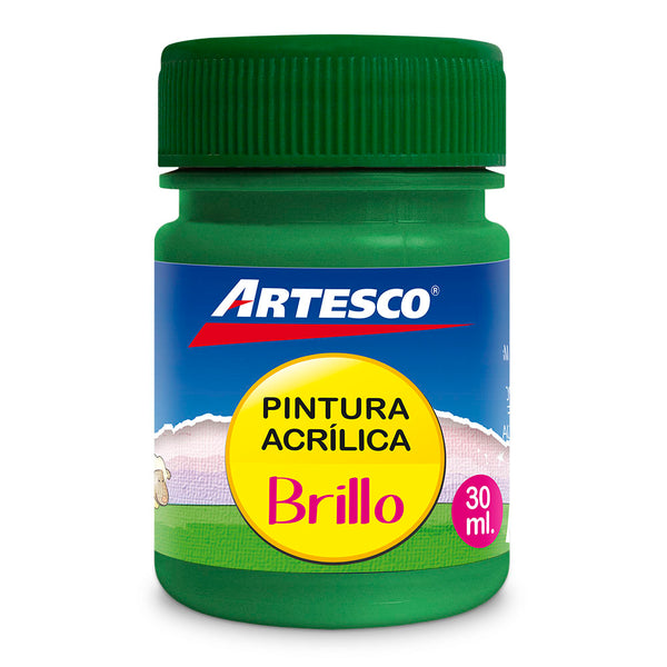 Pintura acrílica brillante 30 ml verde (303) artesco