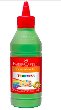 Témpera verde 250 ml Faber Castell