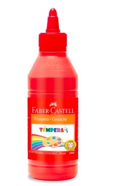 Témpera rojo 250 ml Faber Castell