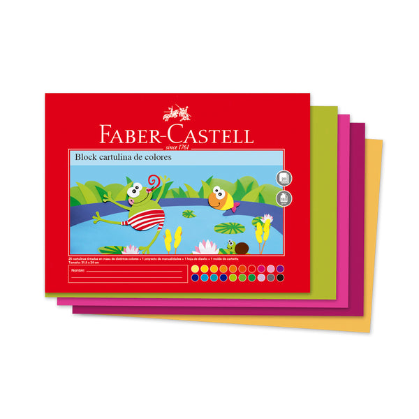 Block cartulina de colores x 20 hojas Faber Castell