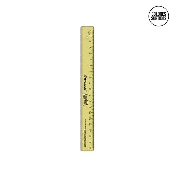 Regla irrompible 20 cm surtido artesco