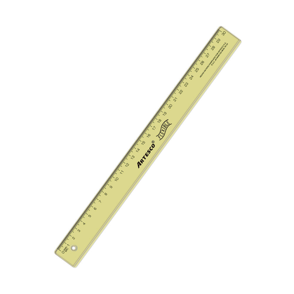 Regla pvc 30 cm super flexible artesco