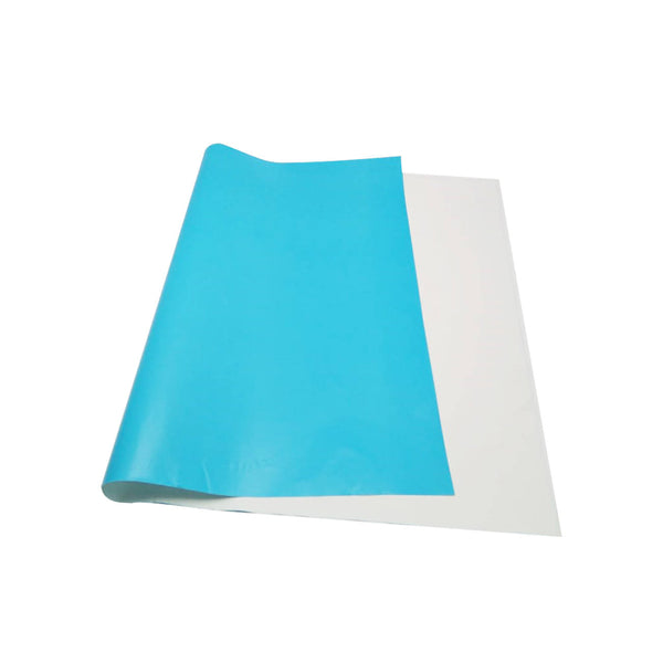 Papel lustre color celeste paquete x 100 unidades