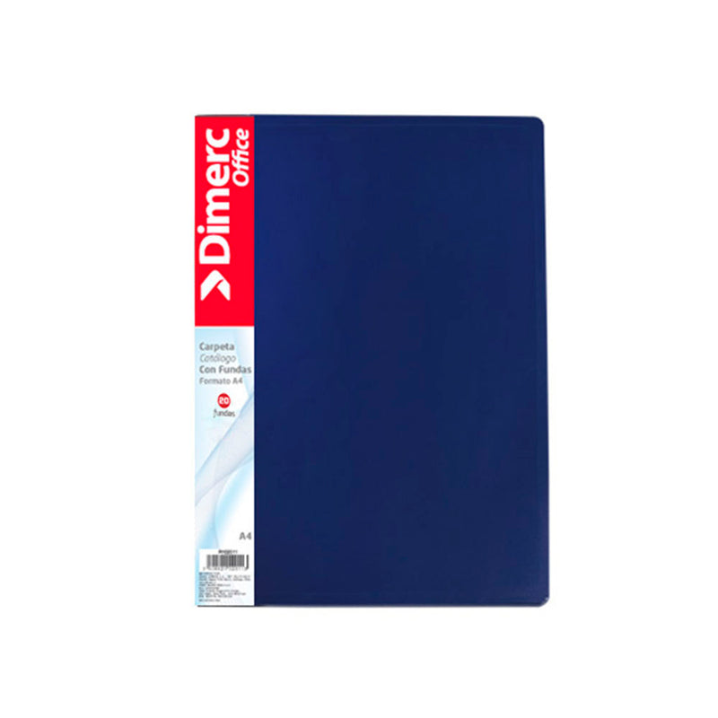 Catálogo A4 x 20 fundas azul dimerc