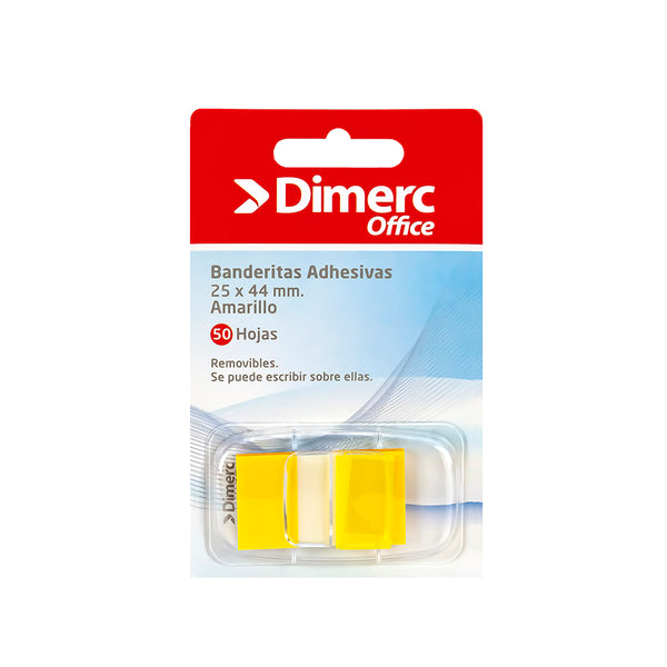 Banderitas adhesivas amarillo 50 unidades Dimerc