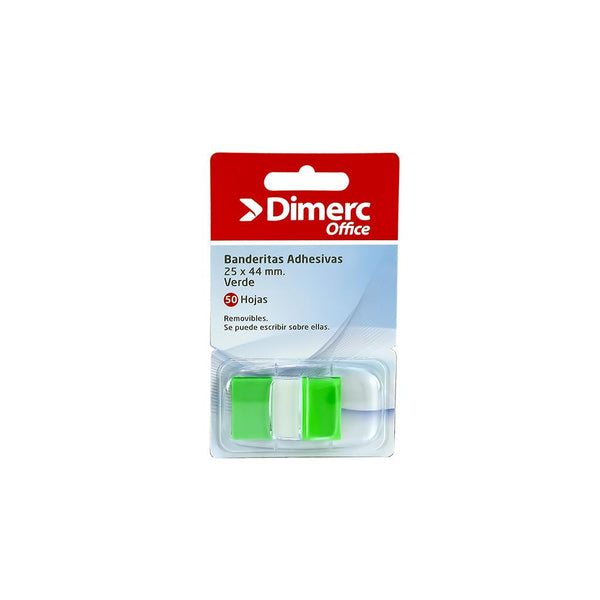 Banderitas adhesivas verde x 50 unidades Dimerc