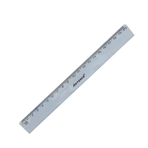 Regla acrílica 20 cm transparente cristal