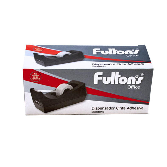 Dispensador cinta escritorio f38 negro fultons