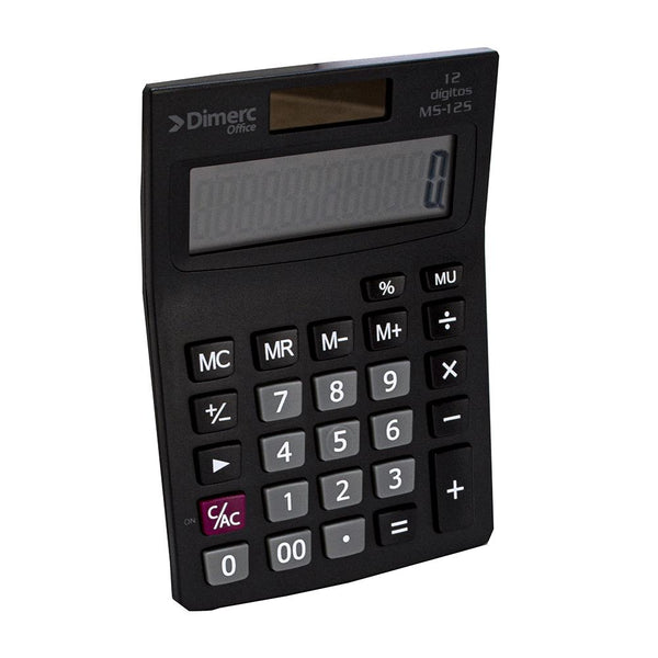 Calculadora de mesa 12 dígitos MS-12S negro Dimerc