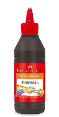 Témpera negro 250 ml Faber Castell