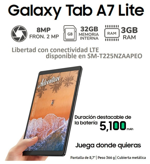 Tablet galaxy tab a7 lite t225 samsung 4g lte