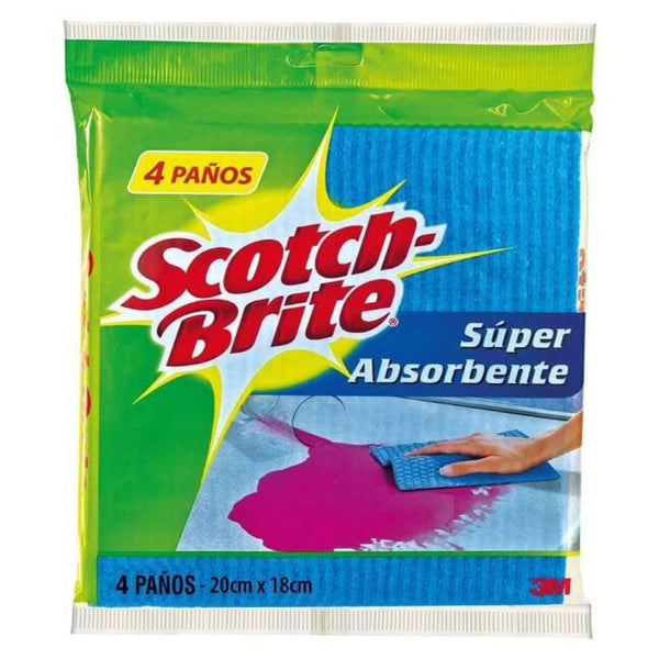 Paño super absorbente  x 4 unidades Scotch-Brite