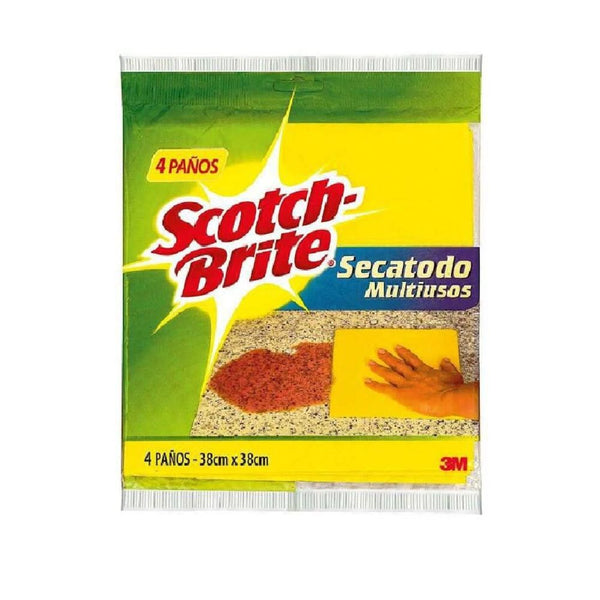 Paño secatodo amarillo  x 4 unidades Scotch-Brite
