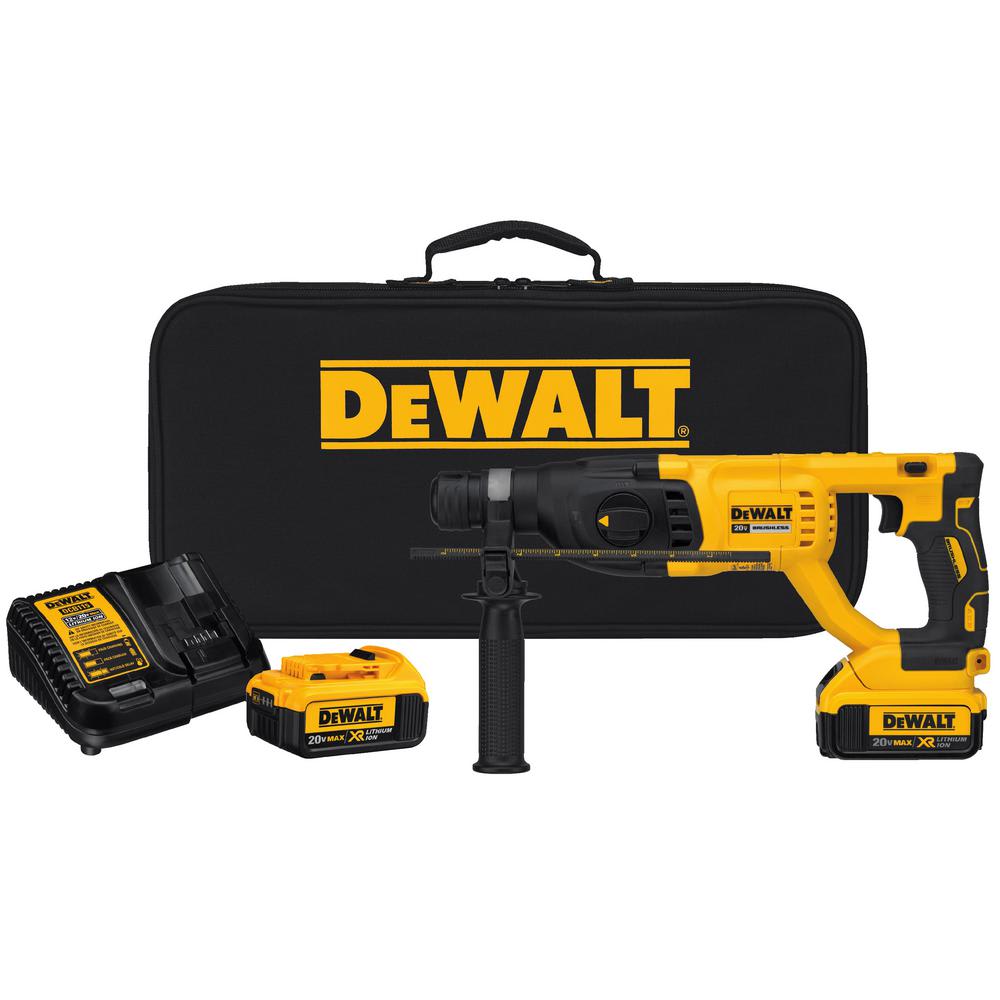 Rotomartillo sds plus 20v 2.6 joules + cargador + 2 baterias 4.0ah Dewalt