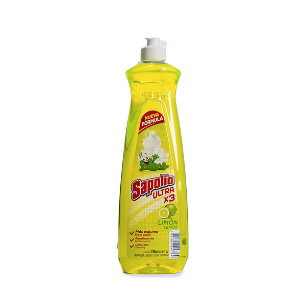 Lavavajilla líquido limón 750 ml Sapolio