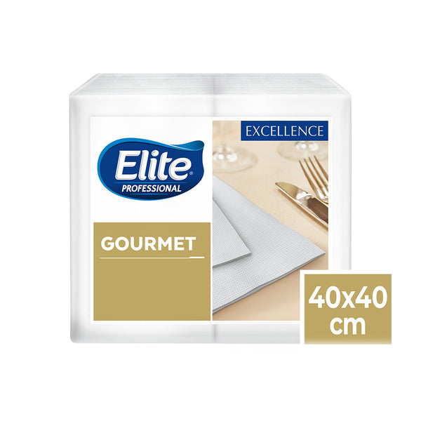 Servilleta doble hoja gourmette 40x40cm x50 und Elite