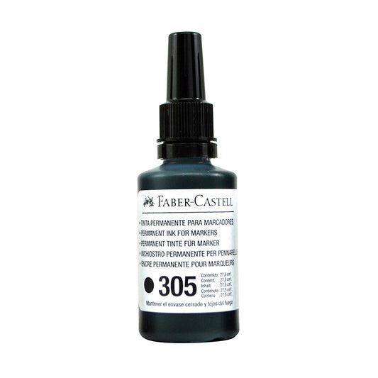 Tinta recarga para plumón permanente negro 305 27.5ml Faber Castell