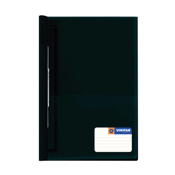 Folder tapa transparente oficio con fastener color negro Vinifan