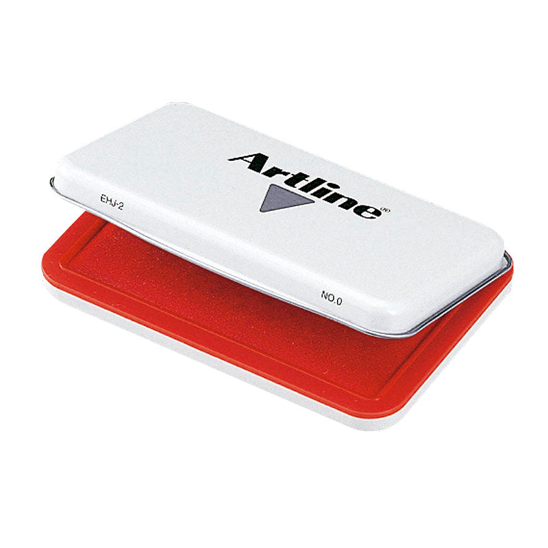 Tampón n°0 rojo (56x90mm) estuche de metal artline
