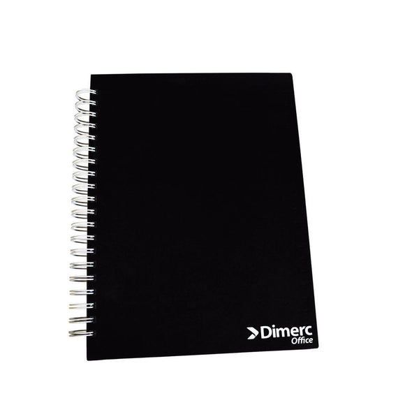 Cuaderno doble ring cuadriculado A4x160 hojas tapa dura negro Dimerc